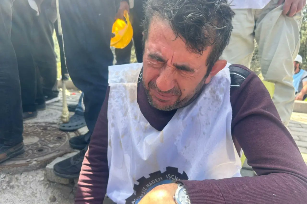 Doruk Madencilik i�çilerine polis sald�rd�