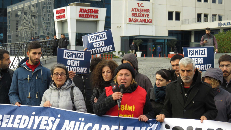 Ataşehir Belediyesinde işten atılan işçilerden açıklama